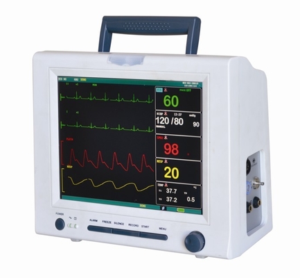 Multi portátil do hospital - monitor paciente do parâmetro com ECG, RESP, NIBP, SPO2