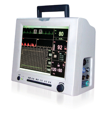 Multi portátil de TFT de 12,1 polegadas - monitor paciente do parâmetro com ECG, SPO2, NIBP, RESP, temperatura