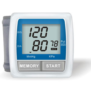 Monitor home da pressão sanguínea do pulso com exposição do LCD e a casa grandes do plástico